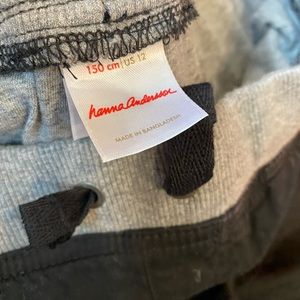 New Hanna Andersson Black Jersey Lined Cargo Pants